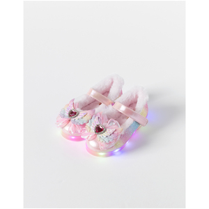 Zapatos de Vestir Coreanos OZKIZ para Niñas de 2 a 6 Años, Zapatos Planos de Invierno Tipo Mary Jane con Brillo, Zapatos de Moda Infantiles con Flores, Venta al Por Mayor - Product Image 1