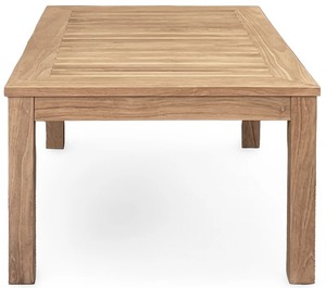 Mesa de Centro Rústica de Madera de Teca Sólida, Diseño Rectangular Minimalista, Acabado Natural, Muebles de Exportación de Primera Calidad - Product Image 3
