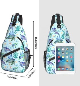 Custom Sublimated Crossbody <b>Backpack</b> for Women Men Travel Hiking Daypack Chest Shoulder Bag - Product Image 2