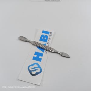 Empujador de Cutículas de Acero Inoxidable 440C de Doble Punta con Mango Largo, Logotipo Personalizado, Reutilizable, Instrumento de Belleza para Manicura y Pedicura, Eliminador de Callos - Product Image 1