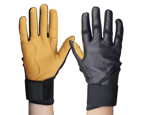 ถุงมือเบสบอล/ซอฟต์บอลหนังแท้แบบเต็มมือ OEM สำหรับผู้ใหญ่ สีและโลโก้ปรับแต่งได้ พร้อมแผ่นรองฝ่ามือ - Product Image 4