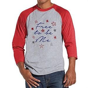 T-shirt pour homme imprimé sur mesure, manches 3/4, t-shirt raglan - Product Image 1