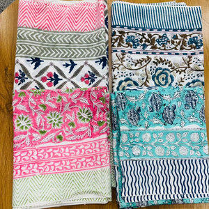 Solid Pattern Indian Block Print Cotton 72 inches <b>Sarong</b> Handcrafted Cotton <b>Wrap</b> Skirt, Ethical Cotton Scarf - Product Image 1