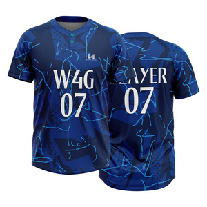 Camisetas de Béisbol/Sóftbol Unisex con Logotipo Personalizado, 100% Poliéster, Transpirables, de Secado Rápido, Impresión por Sublimación, MOQ Bajo, Entrega con Impuestos Pagados - Product Image 3