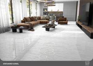 Carreaux de porcelaine brillants de luxe, format 600x1200, grand format, pour sols et murs, pour un design moderne de salon, cuisine et salle de bain. - Product Image 6