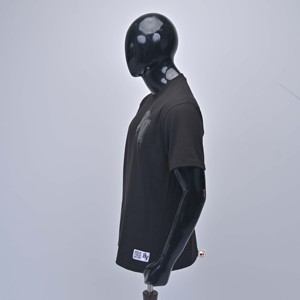 เสื้อยืดคอกลมแขนสั้นผู้ชาย สีดำ ผ้าคอตตอนเจอร์ซีย์ พิมพ์ลายโลโก้แบบหยดน้ำ สไตล์สตรีท ทรงปกติ แฟชั่นอินเทรนด์ สำหรับกิจกรรมกลางแจ้ง - Product Image 2