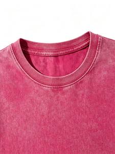 T-shirt Homme Oversize Col Rond Manches Courtes Couleur Unie Coton Jersey Tricoté Décontracté Design Basique - Product Image 3