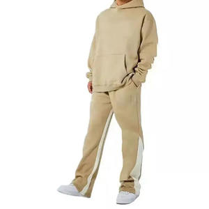 Chándal Ligero de Algodón 100% de Alta Calidad, Mangas Largas, para Uso Casual en el Gimnasio, Transpirable, Color Sólido, para Hombre - Product Image 1