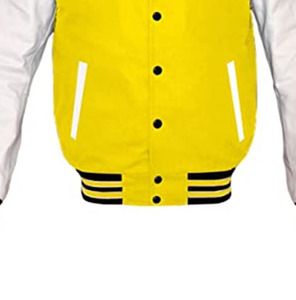 In Best Quality Durable Custom Design Unisex Varsity Jacket Cartoon Patchwork 100% Wool Hooded Streetwear Style - Product Image 5