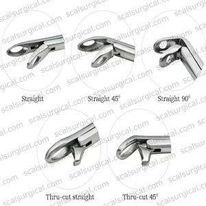 Juego de Pinzas Nasales Weil Blakesley Rectas Ascendentemente Curvadas 45/90, Instrumentos Quirúrgicos ORL para Cirugía de Senos Nasales, Acero Inoxidable Alemán - Product Image 2
