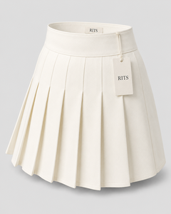 Jupe plissée rose pour femme RITS, taille normale, tissu tissé, couleur unie, style toutes saisons, prix abordable, vente en gros - Product Image 6