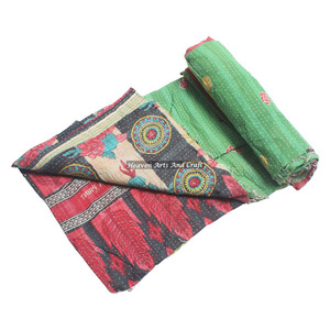 Colchas Kantha Hechas a Mano de Tamaño Individual, Surtidas, Estilo Vintage, Cubrecamas Bengalí Gudari, Reversibles y Lavables, Venta al Por Mayor - Product Image 1