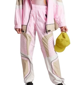 Ensemble de survêtement coupe-vent pour femme grande taille, hiver, couleur unie, respirant, doublure polaire, vêtements de sport d'extérieur - Product Image 2