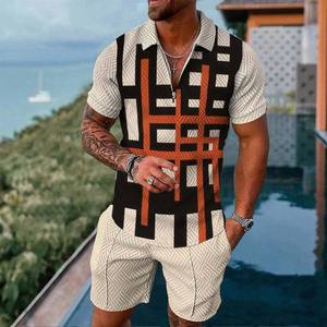 Ensemble short et t-shirt de sport à séchage rapide pour homme, tissé, pour la course à pied, la gym et le fitness, avec taille élastique - Product Image 4