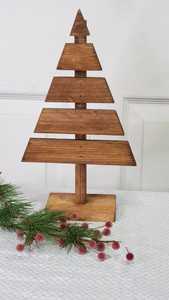 Ornement de Noël en bois écologique, décoration suspendue artisanale en bois naturel pour la décoration des fêtes - Product Image 4