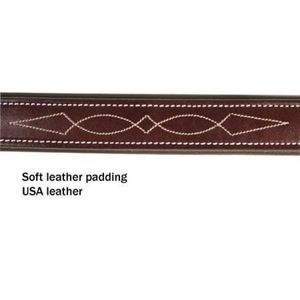 Padded Fancy Stitch Dog <b>Collar</b> USA Leather Soft Lined Adjustable Durable Classic Premium <b>Pet</b> <b>Collar</b> Bulk OEM Supply - Product Image 3