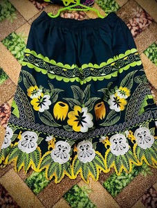 Faldas Bordadas Tradicionales de Poliéster de Alta Calidad Personalizadas con Diseños de las Islas del Pacífico, Micronesia y Polinesia para Mujer, para Todas las Temporadas - Product Image 3