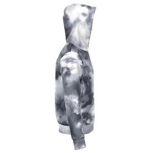 เสื้อฮู้ดซิปแบบยูนิเซ็กซ์ สีเทาลายเมฆพิมพ์ลายทั้งตัวแบบ Sublimation เสื้อสเวตเชิ้ตซิปเต็มตัวลายท้องฟ้า รับผลิตตามแบบ (OEM) ขายส่ง - Product Image 3