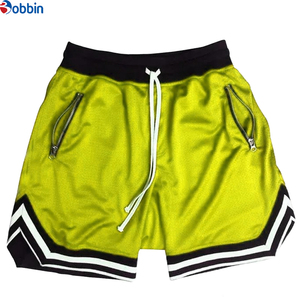 Shorts de basketball personnalisés Nouvelle Collection Homme Vintage Streetwear Respirant Broderie Frontale Rétro Uni Double Maille Élastique - Product Image 6