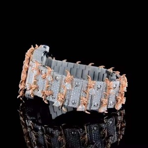 Reloj de Lujo para Mujer, Plata de Ley, Diamantes, Esfera Rectangular, Números Romanos, Cierre de Joyería, Cuarzo Analógico, 30 mm - Product Image 5