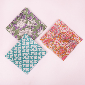 Floral Pattern Unisex Colorful Wraps Artisan Kerchief Organic Cotton Bandana 100% Breathable <b>Square</b> <b>Scarf</b> Bohemian Skin Friendly - Product Image 3