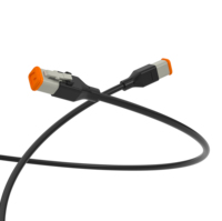 Kabel DT06-2S tahan air seri DT 2 Pin otomotif konektor kabel cetak timbul kawat Harness