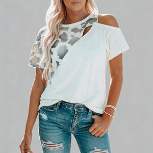 Camiseta informal con estampado de vaca y hombros descubiertos, de corte holgado y manga corta para mujer, en oferta en Temu. - Product Image 3