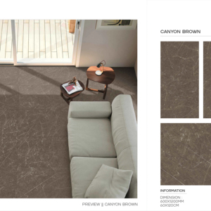 Carreaux de porcelaine émaillée polie avec surface à gravures profondes pour des solutions de revêtement de sol et de mur intérieurs de luxe - Product Image 1