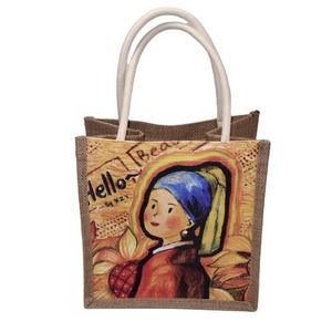 Premium Handmade Jute Tote Bag with Two Open Handles Spacious Storage for Shopping Work & Weekend Outings - Product Image 2