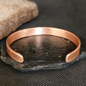Handcrafted <b>Copper</b> Bracelet 100% Pure <b>Copper</b> <b>Bangle</b> Handmade Jewelry for Men 8mm Cuff Bracelet - Product Image 6