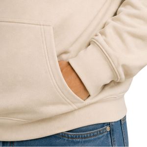 Sweat à capuche personnalisé pour homme en coton molletonné épais, couleur ivoire, style streetwear minimaliste, fabrication OEM sous marque privée - Product Image 5