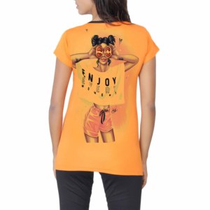 T-shirt à col rond pour femme, imprimé Diet Coke, manches courtes, coupe classique, décontracté, 100% coton jersey, style printemps-été - Product Image 3