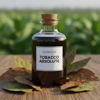 Huile Absolue de Tabac Pur Nicotiana Tabacum Extraite par Solvant Qualité Parfumerie Liquide Viscieux Ambre Foncé Approvisionnement en Vrac