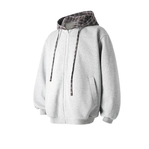 2025แจ็คเก็ตคาร์ดิแกนมีฮู้ดผู้ชายลายสก๊อตเสื้อคลุมแบบลำลองทรงหลวมชุดสตรีทแวร์สไตล์ญี่ปุ่นสำหรับฤดูหนาว - Product Image 1