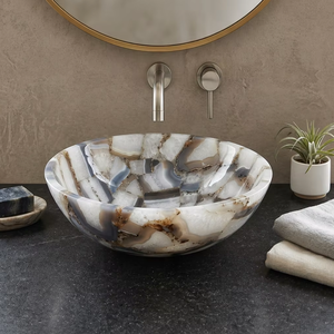 Lavabo en améthyste, lavabo en quartz rose, lavabo en œil de tigre, lavabo en onyx, lavabo en malachite, lavabo en bois pétrifié - Product Image 1