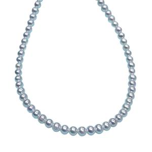 Chaîne de queue en or 18 carats, collier de luxe en perles d'eau douce Aurora impeccables de 4 à 5 mm, certificat de gildage cinq étoiles - Product Image 5