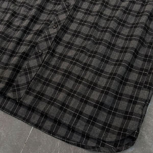 Camiseta de Franela Desgastada con Bordado Personalizado, Marca Premium de Ropa Urbana, Camisas de Hombre, Camisa y Camiseta de Manga Larga a Cuadros de Algodón - Product Image 3