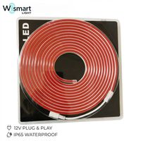 Bande lumineuse LED néon PVC 5M, profil rond, étanche IP65, haute luminosité, flexible, pré-câblée, emballage de vente au détail pour éclairage de signalisation