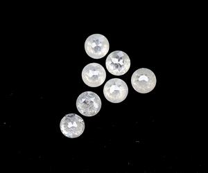 เพชรแท้ทรงโรสคัทสีนมนมธรรมชาติขายดี OM GEMS ขนาด 2.0-3.5 มม. เพชรทรงกลมโรสคัทสำหรับทำเครื่องประดับตามสั่ง - Product Image 4