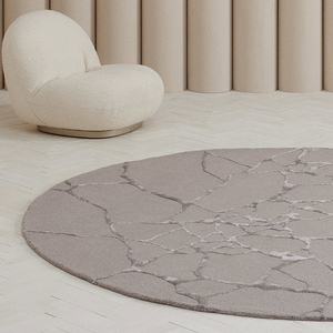 Luxury Hand Tufted New Zealand Wool <b>Round</b> Stone Texture Area Rug Modern Abstract <b>Carpet</b> Custom Manufacturer Factory - Product Image 2