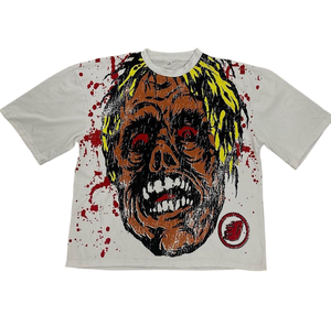 T-shirt surdimensionné personnalisable pour homme, coupe décontractée, style vintage, 100 % coton, impression DTG, tricoté, vierge, avec lettres personnalisables - Product Image 1