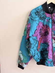 Oversize Bohemian Bomber Jacket Unisex Baggy Style Winter Jacket <b>Zipper</b> Wind Breaker Jacket - Product Image 6