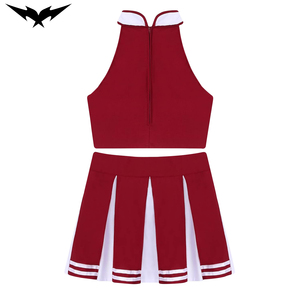 Costume de Cheerleader Adulte Bigetron Sports, Short Court Rose, Soutien-Gorge, Tenue de Sport, Uniformes, Broderie de Strass en Spandex/Polyester sur le Devant - Product Image 2