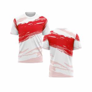 Maillot de football personnalisé blanc et rose à motifs brossés, sublimation, pour équipe de football - Product Image 6