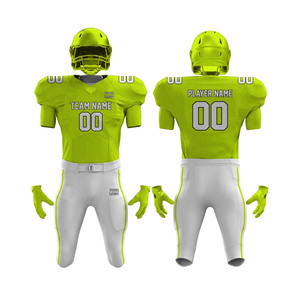 Uniformes de Fútbol Americano Personalizados al por Mayor, Conjuntos de Uniformes de Práctica y Juego de Color Sólido para Equipos, para Adultos, Uso Deportivo, Manga Corta - Product Image 1