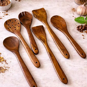 Cuillère en bois, spatule en bois, outils de cuisine et de salle à manger, accessoires de cuisine, ustensiles en bois - Product Image 1
