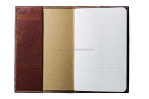 Housse de carnet A5 en cuir véritable moderne, résistante, anti-odeur, confortable, rechargeable, pour le travail - Product Image 5