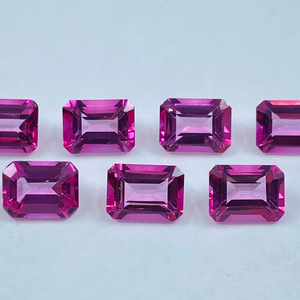 พลอยโทแพซสีชมพู 8x6 มม. รูปทรงแปดเหลี่ยมเจียระไน  แบบเม็ดเดี่ยว  ขนาดปรับเทียบแล้ว สำหรับทำเครื่องประดับจากธรรมชาติ - Product Image 1