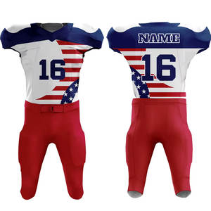 Uniformes de Fútbol Americano de Último Diseño a Precio Económico, Camisetas Sublimadas para Hombre, Pantalones Cortos para Niños, Logotipo Personalizado OEM, Spandex, por Edad - Product Image 5