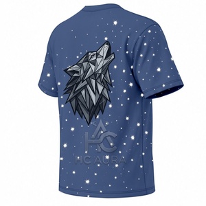 T-shirt pour homme de qualité supérieure, nouvelle arrivée, durable, premium, imprimé étoiles de la galaxie, surdimensionné, graphique cosmique, manches courtes, streetwear - Product Image 4